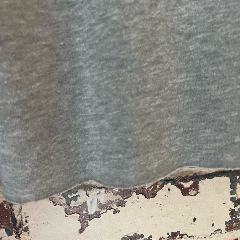 Disney Mickey Mouse Heather Gray cropped Sweatshirt Mickey Santa Hat Sz L - Picture 9 of 9
